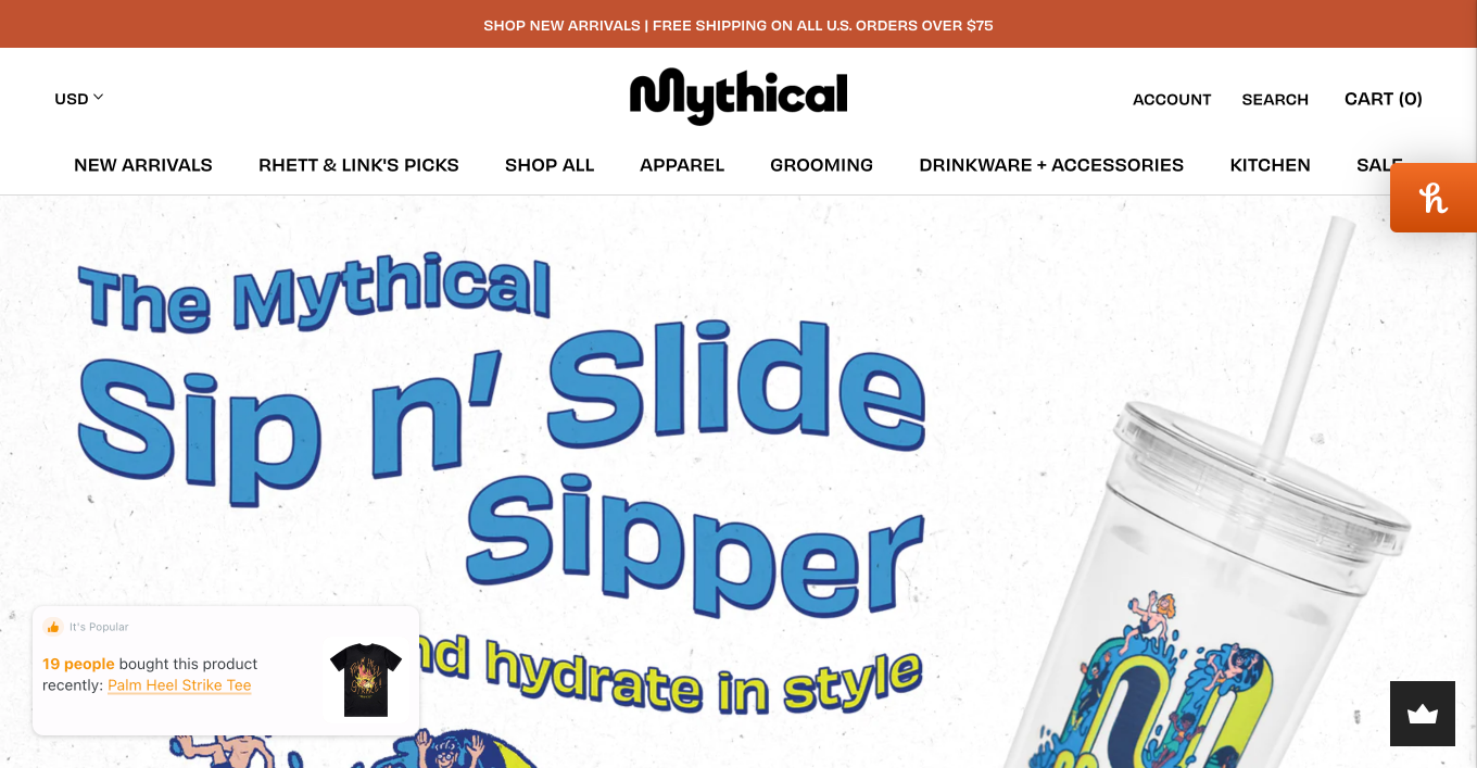 Screenshot of the Good Mythical Morning landing page