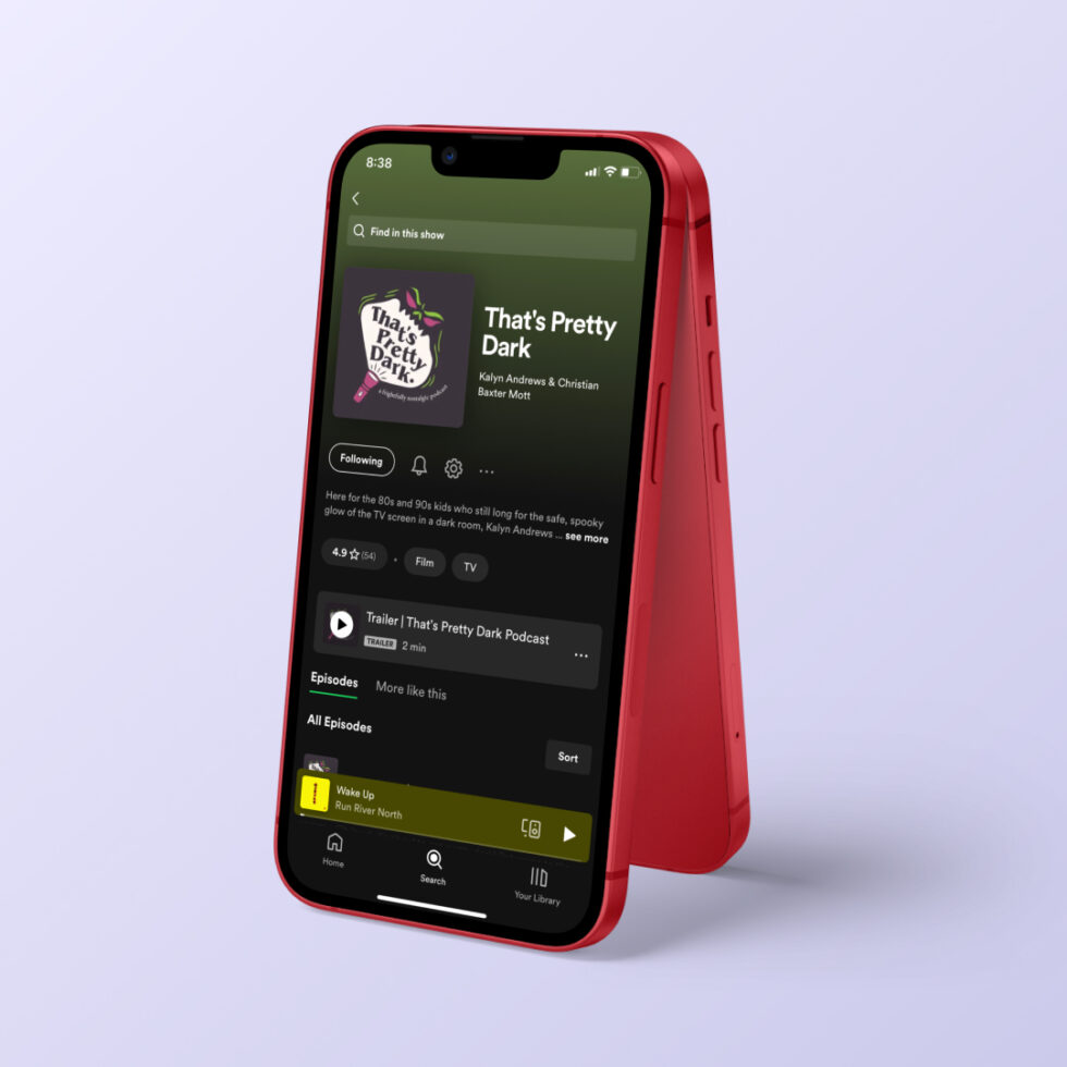 Logo for That's Pretty Dark Podcast